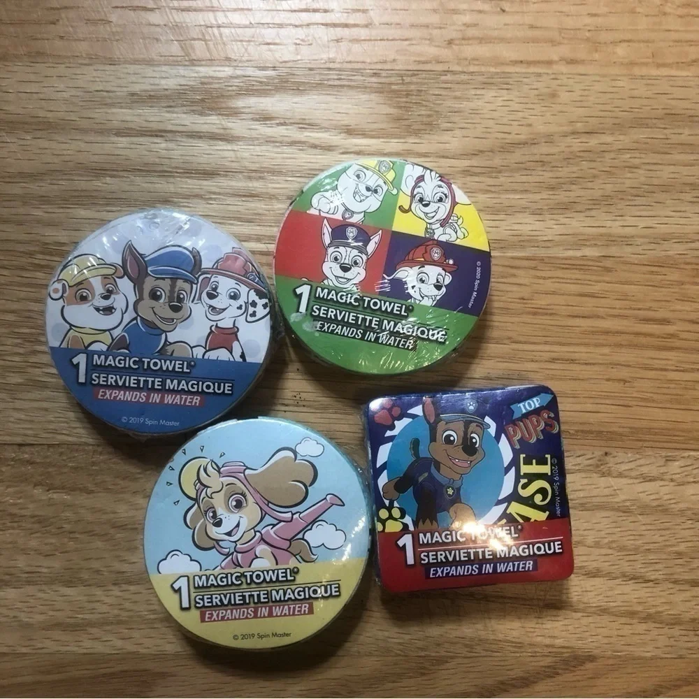 Paw Patrol Magic Towel Bundle Lot Skye Marshall Chase Bath Wash Cloth NEW